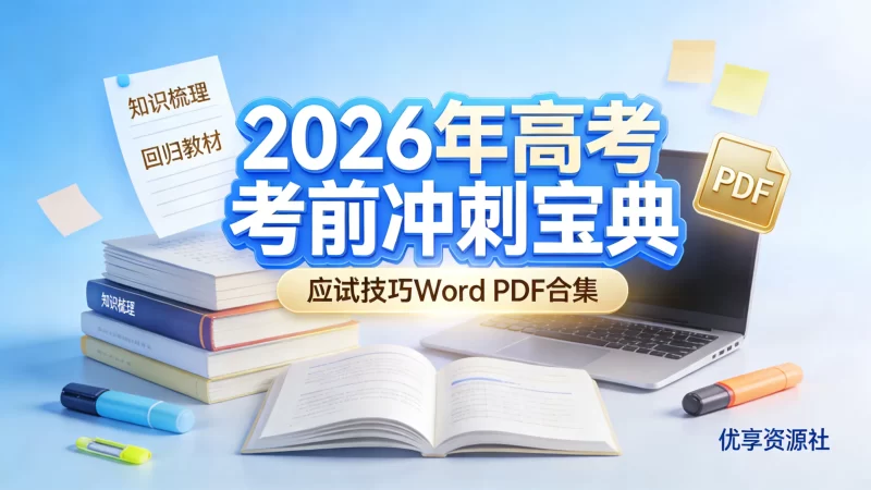 2026 年高考考前冲刺宝典 | 知识梳理回归教材应试技巧 Word+PDF 合集-优享资源社